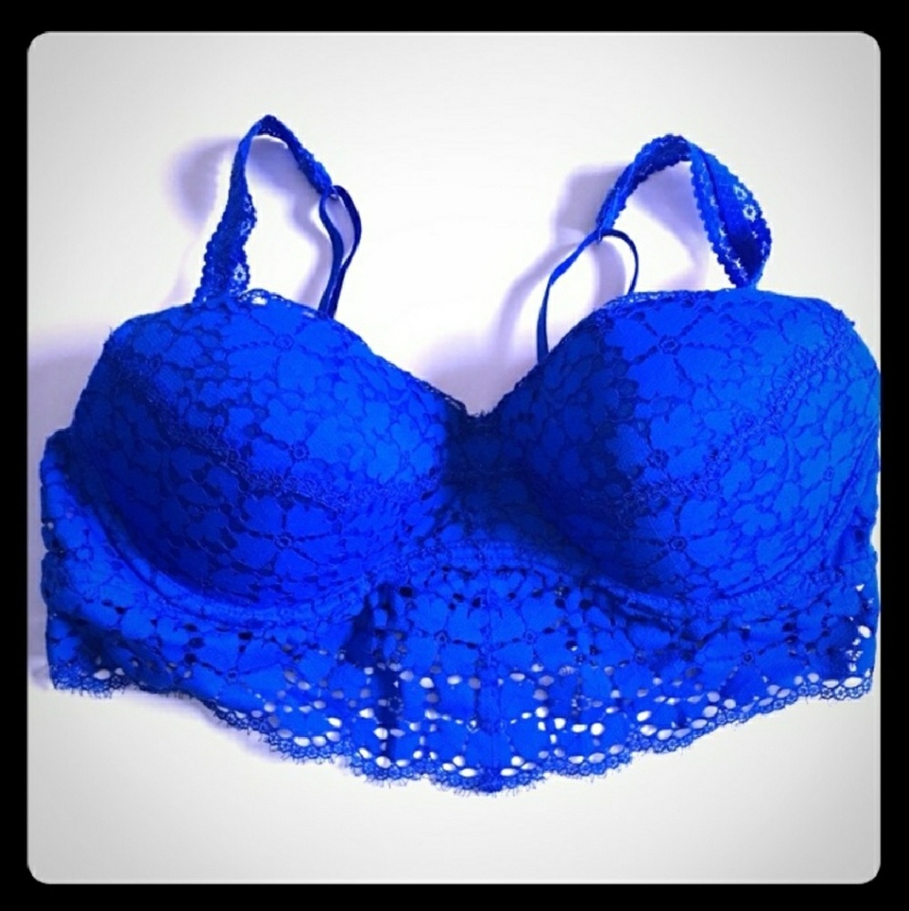 PINK Flirty Lace Ruffle Bralette